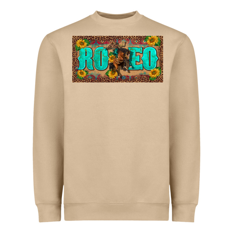 Western Rodeo Horse Leopard Aztek Sunflower License Plate Template Heavyweight Sweatshirt by BarkalooDesign | Teevron