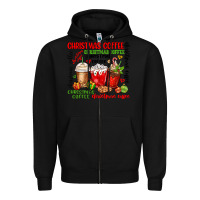Black Christmas coffee Zipper Hoodie - MaliasSmallBusiness