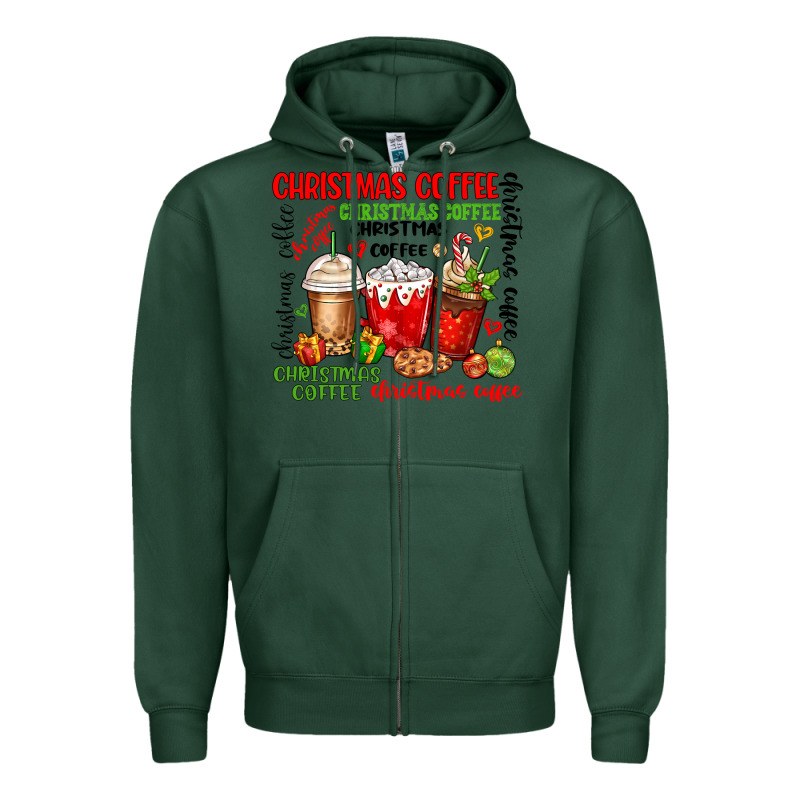 Christmas Coffee Zipper Hoodie by MaliasSmallBusiness | Teevron