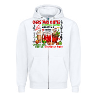 White Christmas coffee Zipper Hoodie - MaliasSmallBusiness