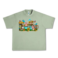 Oil Green farm cute animals with sunflower coffee cups Urban Heavy Tee - NancyCooperArtShop