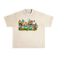 Sandshell farm cute animals with sunflower coffee cups Urban Heavy Tee - NancyCooperArtShop