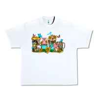 White farm cute animals with sunflower coffee cups Urban Heavy Tee - NancyCooperArtShop