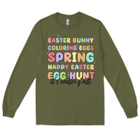 Army Green easter bunny spring Long Sleeve Tee - MaliasSmallBusiness