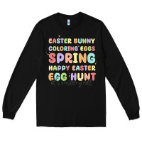 Black easter bunny spring Long Sleeve Tee - MaliasSmallBusiness