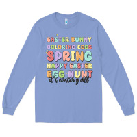 Colony Blue easter bunny spring Long Sleeve Tee - MaliasSmallBusiness