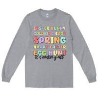 Heather Grey easter bunny spring Long Sleeve Tee - MaliasSmallBusiness