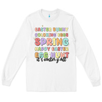 White easter bunny spring Long Sleeve Tee - MaliasSmallBusiness