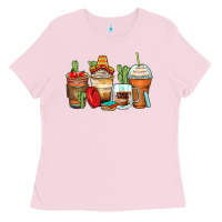 Bubblegum Pink spanish teacher coffee cups Ladies Tee - Zillion Design Studio
