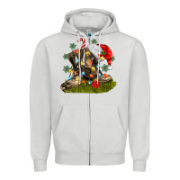 Dove Grey Christmas soldier veteran boots Zipper Hoodie - MaliasSmallBusiness