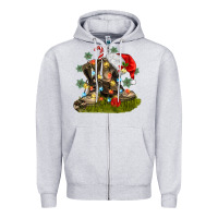 Heather Grey Christmas soldier veteran boots Zipper Hoodie - MaliasSmallBusiness