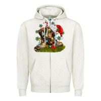 Oatmeal Heather Christmas soldier veteran boots Zipper Hoodie - MaliasSmallBusiness