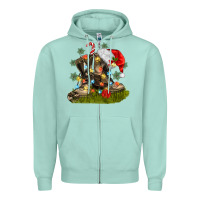 Seafoam Christmas soldier veteran boots Zipper Hoodie - MaliasSmallBusiness