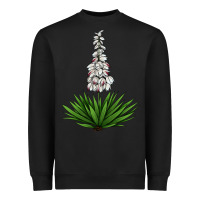 Black Yucca Flower IIIustrations Heavyweight Sweatshirt - LillyAllenDesigns
