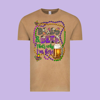 Beads & Beer That's Why I'm Here Vintage Tee Designed By Artiststas