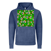 Vintage Denim halloween eye balls seamless pattern Vintage Hoodie - BundleAndBundleShop
