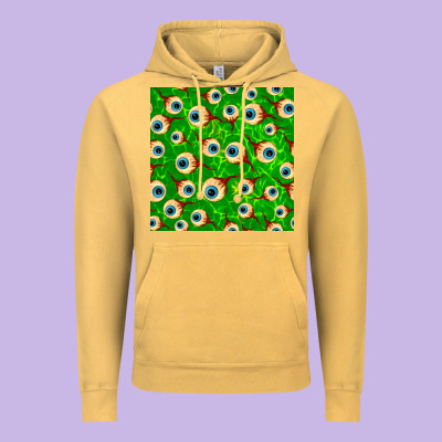 Halloween Eye Balls Seamless Pattern Vintage Hoodie Designed By Bundleandbundleshop