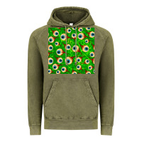 Vintage Olive halloween eye balls seamless pattern Vintage Hoodie - BundleAndBundleShop