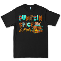 Black pumpkin spice and jesus Premium Tee - AdoDesignShop