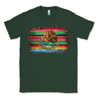 Sports Green serape leopard mexican flag Classic Tee - Jasminsmagicworld