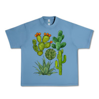 Pebble Blue watercolor cactus bundle preview Urban Heavy Tee - BarkalooDesign