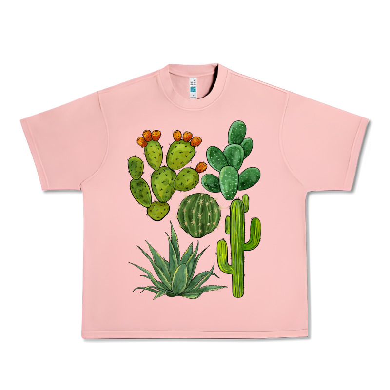 Watercolor Cactus Bundle Preview Urban Heavy Tee by BarkalooDesign | Teevron