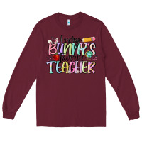 Burgundy every bunny's favorite teacher Long Sleeve Tee - MaliasSmallBusiness