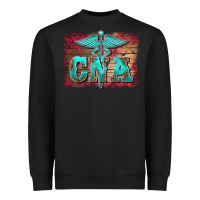 Black western nurse certified nurse  assistant medilcal symbol  background Heavyweight Sweatshirt - BarkalooDesign