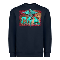 Navy western nurse certified nurse  assistant medilcal symbol  background Heavyweight Sweatshirt - BarkalooDesign