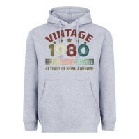 Heather Grey Vintage 1980 Limited Edition 41 Years Of Being Awesome Heavyweight Hoodie - Bettercallsaul