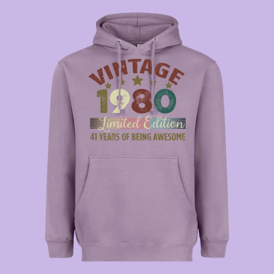 Vintage 1980 Limited Edition 41 Years Of Being Awesome Heavyweight Hoodie Designed By Bettercallsaul