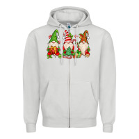 Dove Grey christmas gnomes Zipper Hoodie - MaliasSmallBusiness