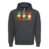 Smoke christmas gnomes Zipper Hoodie - MaliasSmallBusiness