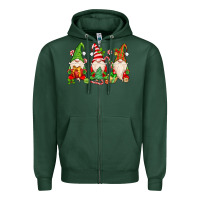 Sports Green christmas gnomes Zipper Hoodie - MaliasSmallBusiness