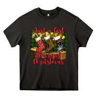 Asphalt just a girl who loves christmas Heavy Core Tee - RanaPortraitStore