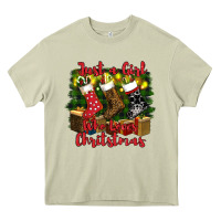 Mossy just a girl who loves christmas Heavy Core Tee - RanaPortraitStore