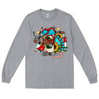 Heather Grey Christmas sunflower gemstone nurse Long Sleeve Tee - JahusDesignShop