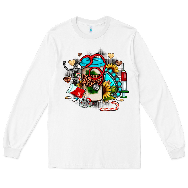 Christmas Sunflower Gemstone Nurse Long Sleeve Tee by JahusDesignShop | Teevron