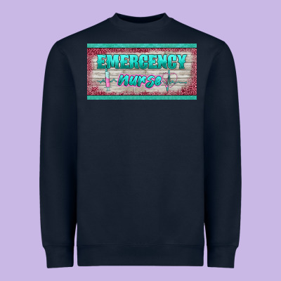 Western Emergency Nurse License Plate Template Heavyweight Sweatshirt Designed By Barkaloodesign