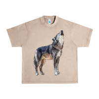 French Oak wolf Urban Heavy Tee - LillyAllenDesigns
