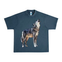 Midnight Navy wolf Urban Heavy Tee - LillyAllenDesigns