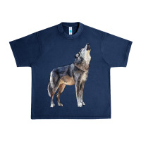 Navy wolf Urban Heavy Tee - LillyAllenDesigns
