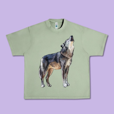 Wolf Urban Heavy Tee Designed By Lillyallendesigns