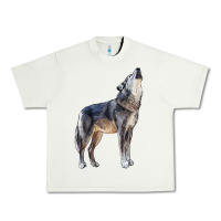 Pistachio wolf Urban Heavy Tee - LillyAllenDesigns