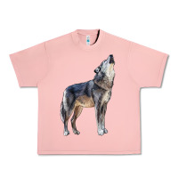 Salmon wolf Urban Heavy Tee - LillyAllenDesigns