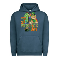 Pigment Midnight Navy My first St. Patrick's Day Urban Hoodie - CowGirlArtShop