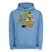 Pigment Pebble Blue My first St. Patrick's Day Urban Hoodie - CowGirlArtShop