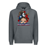 Rock Puerto Rico messy bun Premium Hoodie - NancyCooperArtShop
