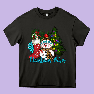 Christmas Vibes Heavy Core Tee Designed By Ranaportraitstore
