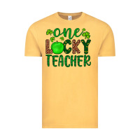 Vintage Mustard one lucky teacher Vintage Tee - Artiststas